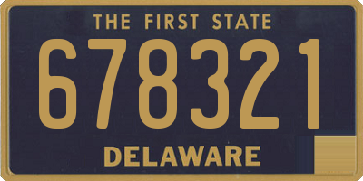 DE license plate 678321