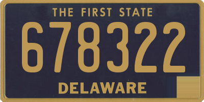DE license plate 678322
