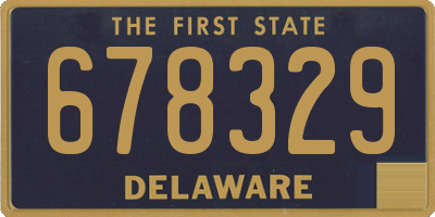 DE license plate 678329