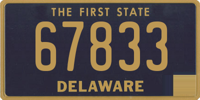 DE license plate 67833