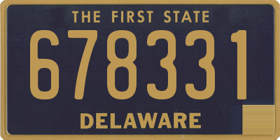 DE license plate 678331