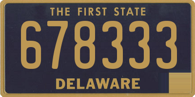 DE license plate 678333