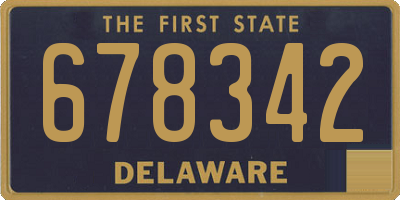 DE license plate 678342