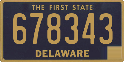 DE license plate 678343