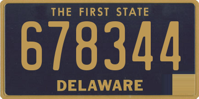 DE license plate 678344