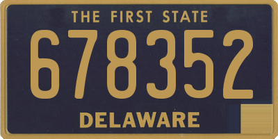 DE license plate 678352