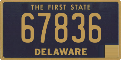 DE license plate 67836