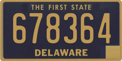 DE license plate 678364