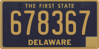 DE license plate 678367
