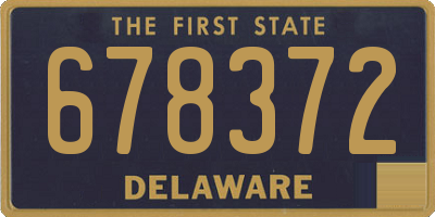 DE license plate 678372