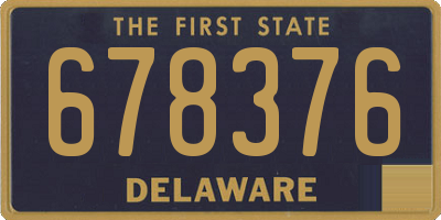 DE license plate 678376