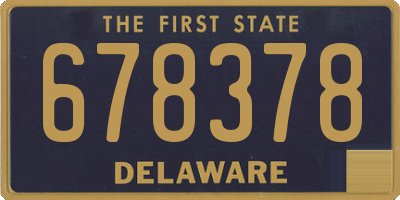 DE license plate 678378