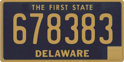 DE license plate 678383