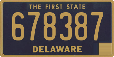 DE license plate 678387