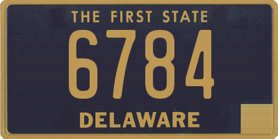 DE license plate 6784