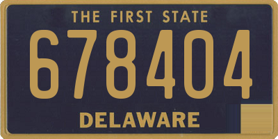 DE license plate 678404