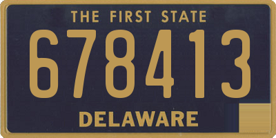 DE license plate 678413