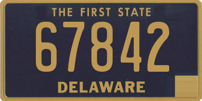 DE license plate 67842