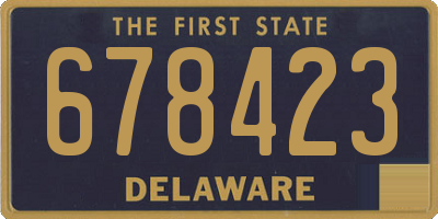 DE license plate 678423