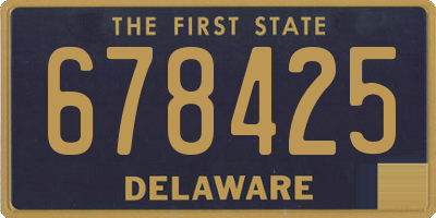 DE license plate 678425