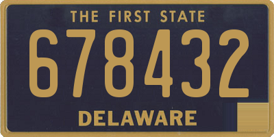 DE license plate 678432