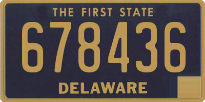DE license plate 678436