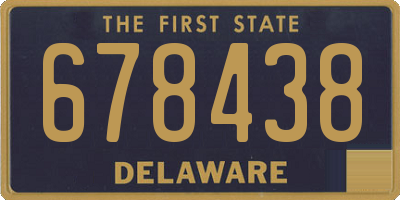 DE license plate 678438