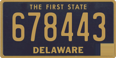 DE license plate 678443