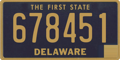 DE license plate 678451