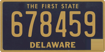 DE license plate 678459