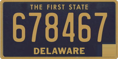 DE license plate 678467