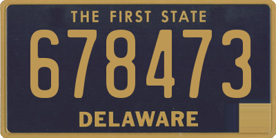 DE license plate 678473