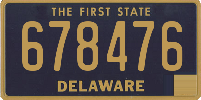 DE license plate 678476