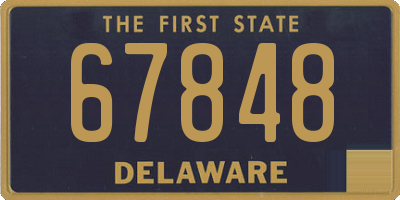 DE license plate 67848