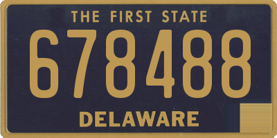 DE license plate 678488