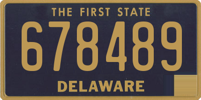DE license plate 678489
