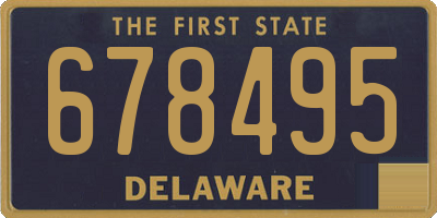 DE license plate 678495