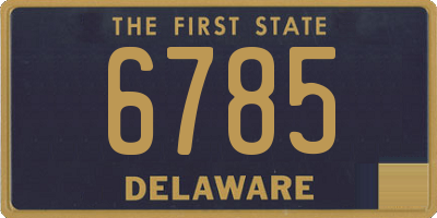 DE license plate 6785