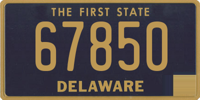 DE license plate 67850