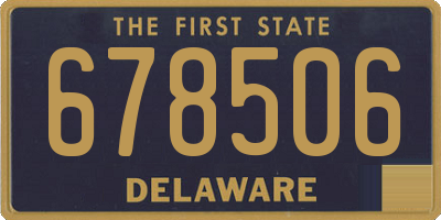 DE license plate 678506