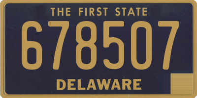 DE license plate 678507