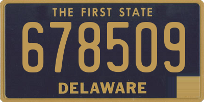 DE license plate 678509