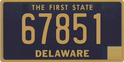 DE license plate 67851