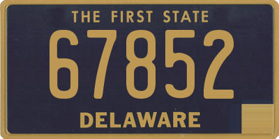 DE license plate 67852
