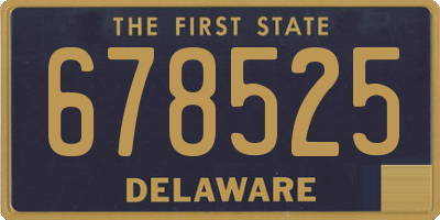 DE license plate 678525