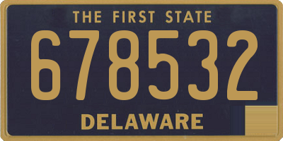 DE license plate 678532