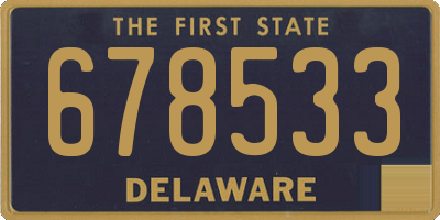 DE license plate 678533