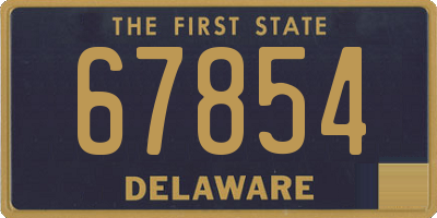 DE license plate 67854