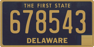 DE license plate 678543