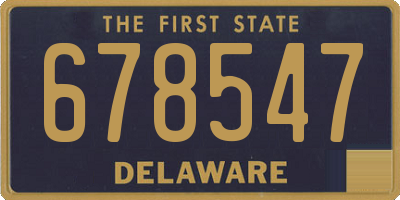 DE license plate 678547